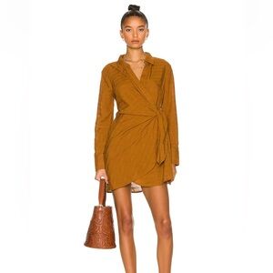L space wrap shirt dress